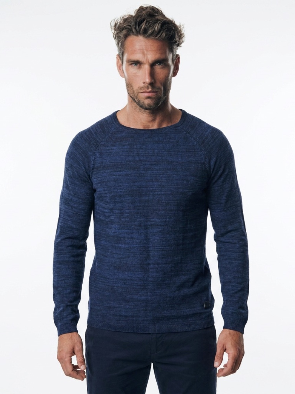 Buffalo David Bitton 100% Cotton Men's Crewneck Sweater/Quiet Luxury/Neutral